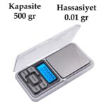 Go İthalat Dijital Hassas Elektronik Cep Terazi Tartı 500 gr 0.01 gr Hassasiyet (5256) - Görsel 2