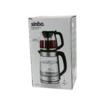 Go İthalat Cam Elektrikli Çay Seti Çaycı 2lt+1.2lt 1500W Mavi Ledli 360 Derece Çelik Süzgeç Krom Kaplama (5256)