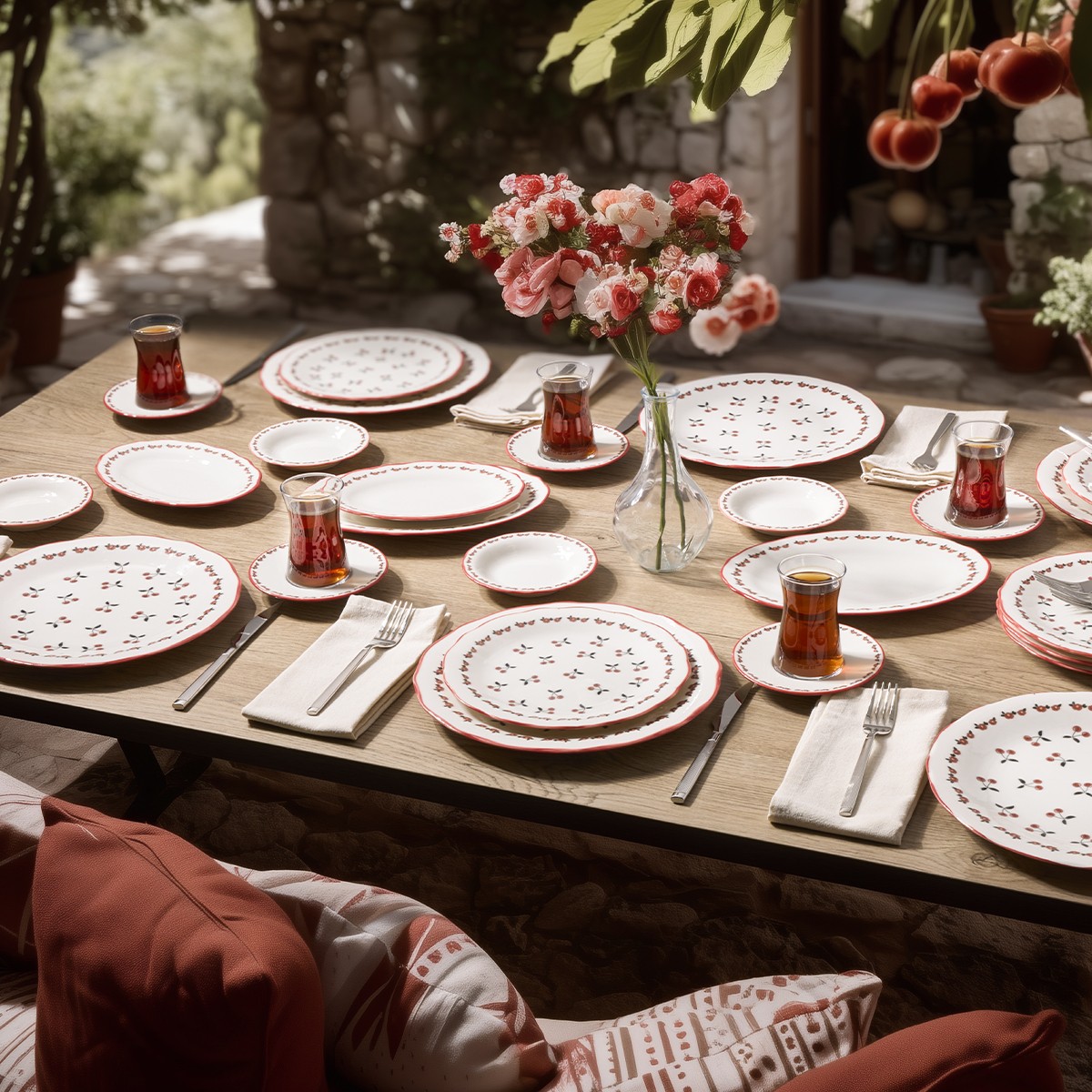 110001209306760.jpg Aryıldız Gia 32 Parça 6 Kişilik Kahvaltı Takımı - Görsel 1