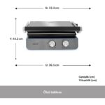 Homend Grilliant 1344H Inox Gövdeli Döküm Plakalı Tost ve Izgara Makinesi - Görsel 2
