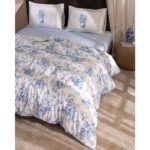 Madame Coco Chapele Tek Kişilik %100 Pamuk Ranforce Baskılı Nevresim Takımı - Mavi - Görsel 2