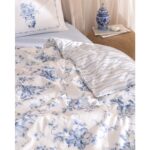 Madame Coco Chapele Tek Kişilik %100 Pamuk Ranforce Baskılı Nevresim Takımı - Mavi - Görsel 5