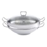 Fissler Kunming Cam Kapaklı Wok Tava 36 cm