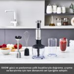Karaca Inox Quick Mix Hız Ayarlı 1300W El Blender Set - 9637B - Görsel 3