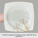 Karaca Square Bone Autumn 53 Parça 12 Kişilik Yemek Takımı Gold - Görsel 5
