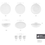 Karaca Fine Bone Meridian 55 Parça 12 Kişilik Yemek Takımı Gold - Görsel 2