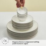 Karaca Elegance Bone New Marcelo 26 Parça 6 Kişilik Kahvaltı Takımı Platin - Görsel 5