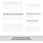 Emsan Destrier 84 Parça 12 Kişilik Kutulu Çatal Kaşık Bıçak Takımı - Görsel 5