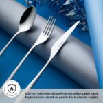 Emsan Bello 18 Parça 6 Kişilik Tatlı Çatal Kaşık Bıçak Seti - Görsel 2