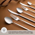 Emsan Alya 84 Parça 12 Kişilik Çatal Kaşık Bıçak Takımı Lüks Kutulu - Görsel 2