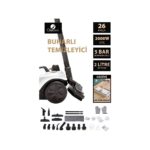 Cleova CLV-4041 Çok Fonksiyonlu 26 Parça Buharlı Temizleyici Paspas - Buharlı Temizlik Makinası