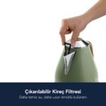 DeLonghi Su Isıtıcısı 1,7 Lt Paslanmaz Çelik Gövde Gizli Rezistans Otomatik Kapanma 360° Döner Taban - Görsel 3