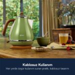 DeLonghi Su Isıtıcısı 1,7 Lt Paslanmaz Çelik Gövde Gizli Rezistans Otomatik Kapanma 360° Döner Taban - Görsel 5