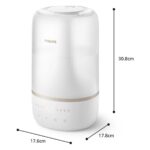 Philips Sessiz Çalışan, Otomatik Nem Kontrol ve Gece Modlu Kompakt Hava Nemlendirici - Görsel 5