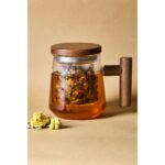 Perotti 17564 Herby Borosilikat Cam Süzgeçli Kupa Bitki Çayı Demliği 500 ml - Görsel 2