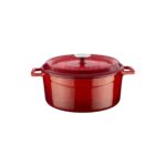 Lava Yuvarlak Döküm Trendy 28 cm Tencere Kırmızı