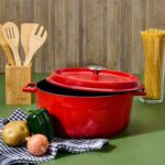 Lava Yuvarlak Döküm Trendy 28 cm Tencere Kırmızı - Görsel 4