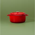 Lava Yuvarlak Döküm Trendy 28 cm Tencere Kırmızı - Görsel 5