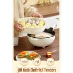 Robo Çift Katlı Dijital Elektrikli Otomatik Yemek Pişirici Tencere 4.5 Litre 32 cm - Görsel 3