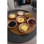 Layla Copper Bakır Kahvaltılık 6 Lı Çerezlik Sunumluk 12.5 cm Meze Tabağı