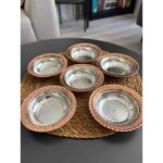 Layla Copper Bakır Kahvaltılık 6 Lı Çerezlik Sunumluk 12.5 cm Meze Tabağı - Görsel 2