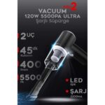 Mini Vakumlu Type C Şarjlı Araç Süpürgesi El Süpürgesi Şarjlı Çok Fonksiyonlu 5500 Pa