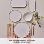 Karaca Soft Beyaz Düz Seramik Yemek Takımı – 2 Kişilik, 8 Parça, Şık ve Modern Tasarım - Görsel 4
