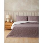 English Home Lilitha Kolay Ütülenir Tek Kişilik Nevresim Takımı 160X220 cm Açık Mürdüm