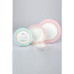 Setabianca Seta Yemek Takımı Vıntage Pınk  24 Parça