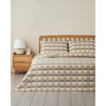 English Home Cuby Kolay Ütülenir Tek Kişilik Nevresim Seti 160X220 cm Gri-Hardal