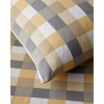 English Home Cuby Kolay Ütülenir Tek Kişilik Nevresim Seti 160X220 cm Gri-Hardal - Görsel 3