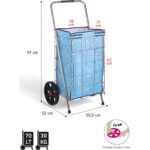 Perilla Delüx Kalın Tekerlekli Alışveriş Pazar Arabası - Görsel 2