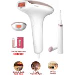 Philips Ipl Lazer Epilasyon Cihazı, 2 Akıllı Başlık (Vücut ve Yüz Başlığı), Cilt Tonu Sensörü, Compact Kalem Düzeltici, Uzun Ömürlü Kullanım+ Tüy Alma Cihazı + Lambader (Onerous)