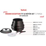 Tefal L76391 Ingenio Titanyum 6X Exception Büyük Tava ve Tencere Seti 12 Parça - 2100125491 - Görsel 2