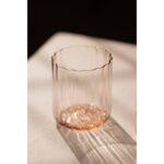 Rakle Flower El Yapımı Kendinden Renkli 2'li Su Bardağı Seti Pembe 450 cc - Görsel 2