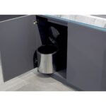 PYRAMITH P9151 Kapağa Monte Paslanmaz Çöp Kovası 11 Litre - Görsel 2