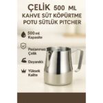 Chavin Çelik 500 ml Kahve Süt Köpürtme Potu Sütlük Pitcher MT191 - Görsel 5