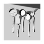 Nehir Sultan Sade 12 Kişilik 89 Parça Deri Kutulu Çatal Kaşık Bıçak Takımı - Görsel 4