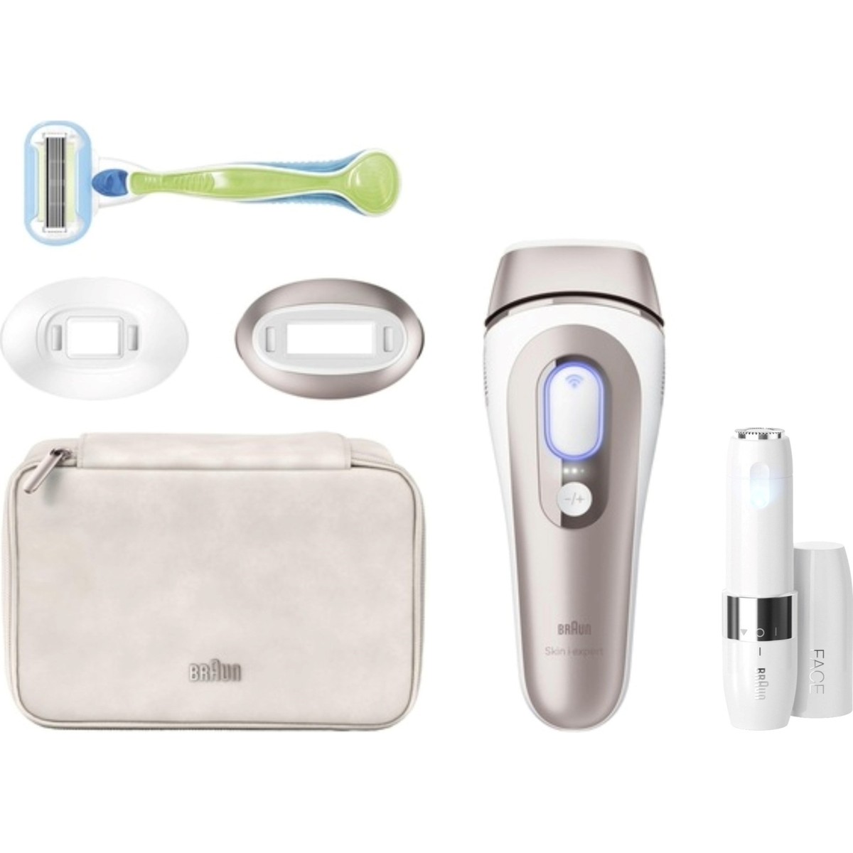 110001219741471.jpg Braun Ipl Skin I·expert, Evde Tüy Alma, Uygulama, Çanta, Gillette Venus, 2 Başlık PL7147+FS1000 - Görsel 1