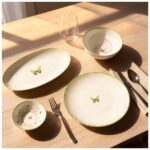 Güral Porselen Flora Green 12 Parça 4 Kişilik Kahvaltı Takımı 4883