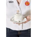 Enza Zümrüt 2'li Beyaz Porselen Fincan Takımı - Görsel 4