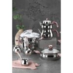 Kütahya Porselen 18 Parça Çelik Çeyiz Seti Rose