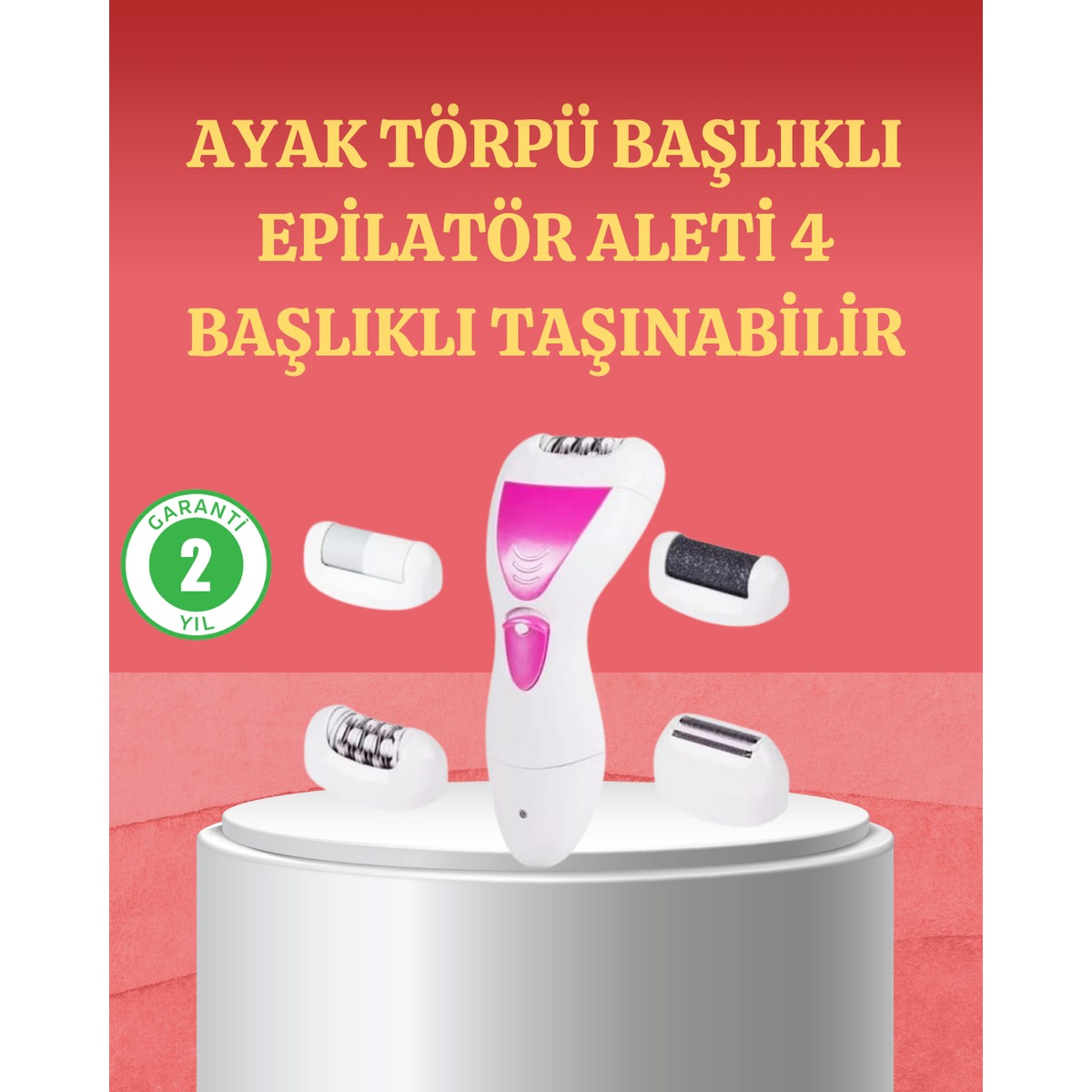 110001220674614.jpg Astraltech 4 Başlıklı Kablosuz Şarjlı Epilasyon Cihazı - Görsel 1