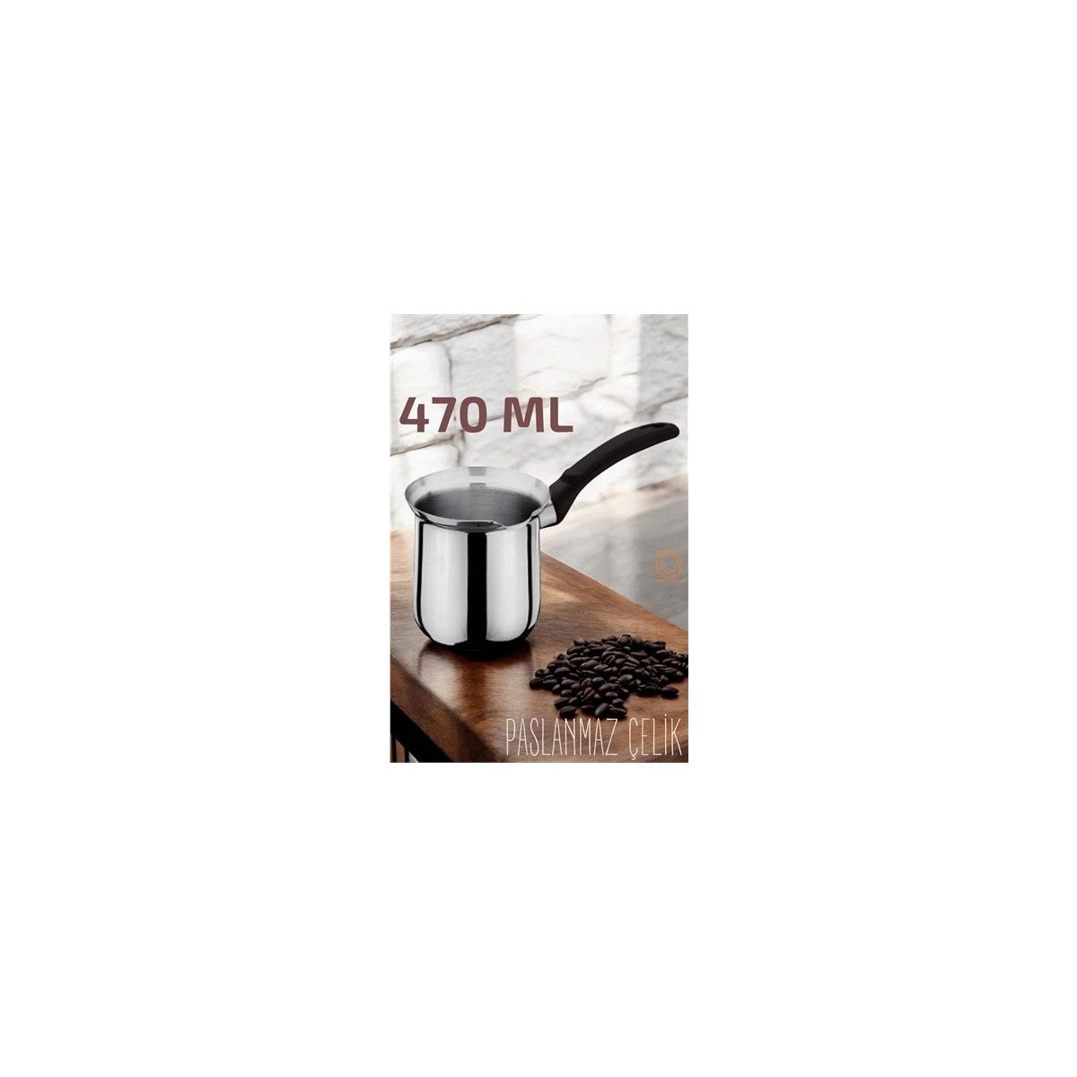 110001220735335.jpg Belle Fusion Bfs Paslanmaz Çelik Cezve 470 ml - Görsel 1