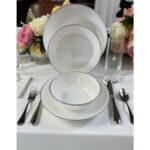 IKEA Oftast 6 Kişilik Yaldızlı 24 Parça Yemek Takımı Pltn - Görsel 2