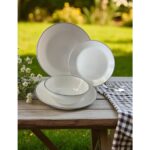 IKEA Oftast 6 Kişilik Yaldızlı 24 Parça Yemek Takımı Pltn - Görsel 3