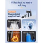 9'lu Çok Fonksiyonlu Buharlı Temizleme Makinesi, 1350W, 550ML, 3m Kablo, 120° - Görsel 2