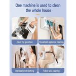 9'lu Çok Fonksiyonlu Buharlı Temizleme Makinesi, 1350W, 550ML, 3m Kablo, 120° - Görsel 3