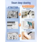 9'lu Çok Fonksiyonlu Buharlı Temizleme Makinesi, 1350W, 550ML, 3m Kablo, 120° - Görsel 4