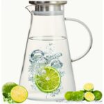 Meturas 1800ML Dayanıklı Vakumlu Cam Sürahi Metal Süzgeç ve Kapaklı - Görsel 4